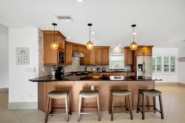 Interior, Kitchen, Pendant Lights, Recessed Lighting, Stainless Steel Appliances
