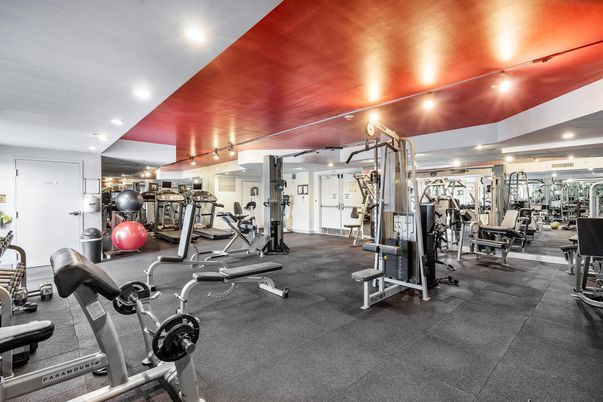 Fitness Equipment, Gym, Interior, Recessed Lighting