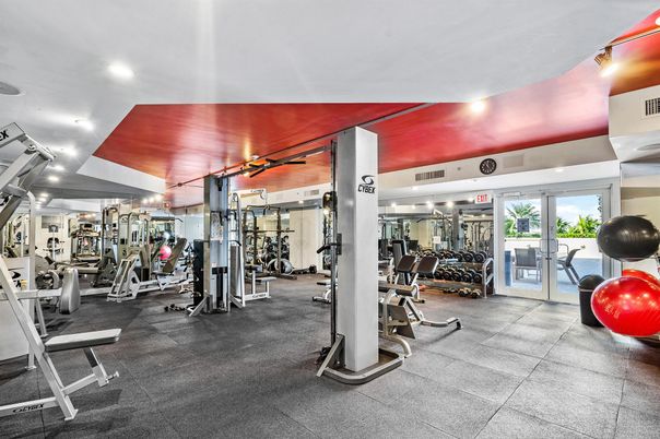 Fitness Equipment, Gym, Interior, Recessed Lighting