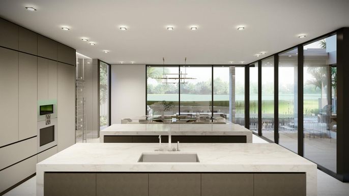 Interior, Kitchen, Pendant Lights, Recessed Lighting