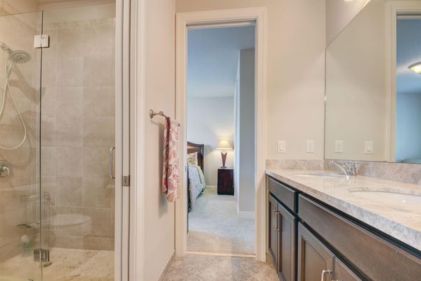 Bathroom, Dual Sink Vanities, Glass Shower, Interior