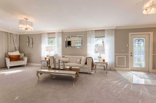 Chandelier, Interior, Living room, Recessed Lighting