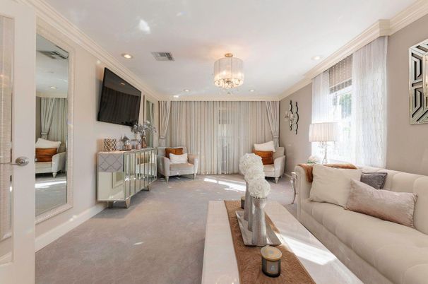 Interior, Living room, Recessed Lighting