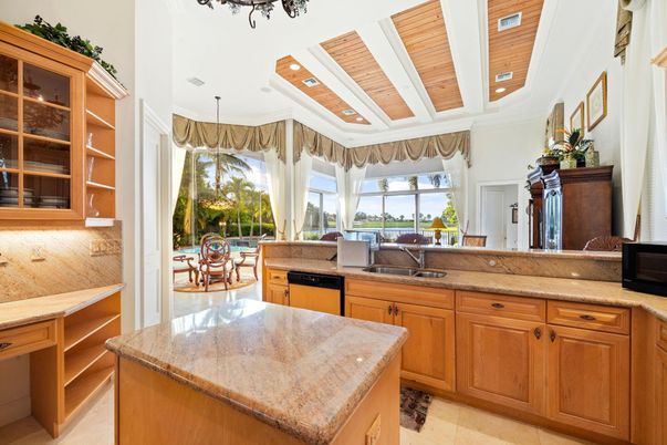 Interior, Kitchen, Recessed Lighting, Wooden Ceilings