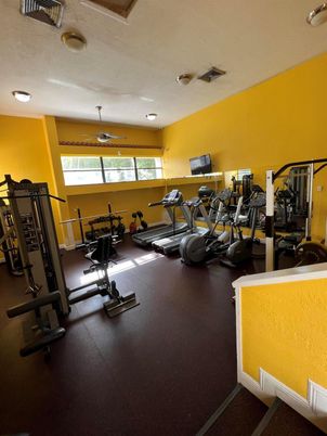 Fitness Equipment, Gym, Interior, Recessed Lighting