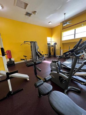 Fitness Equipment, Gym, Interior, Recessed Lighting
