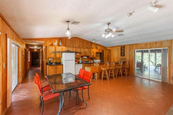 Dining room, Interior, Kitchen, Wooden Walls