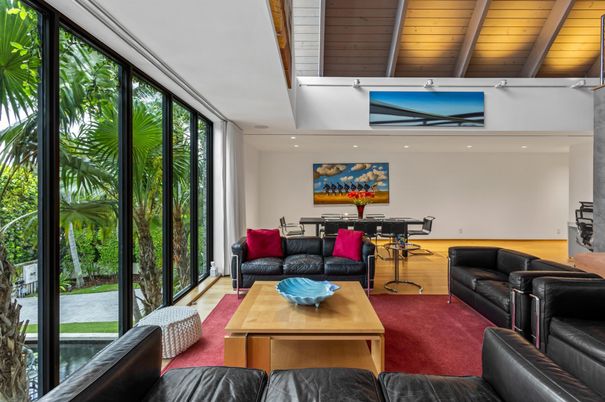 Interior, Living room, Recessed Lighting, Wooden Ceilings