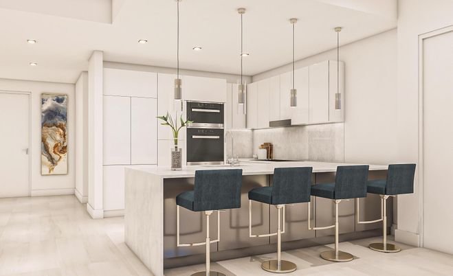 Interior, Kitchen, Pendant Lights, Recessed Lighting, Stainless Steel Appliances