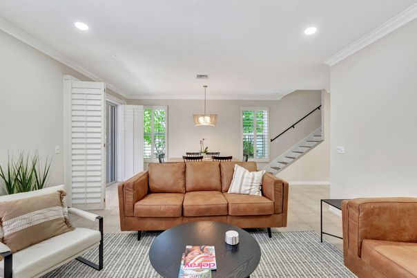 Dining room, Interior, Living room, Pendant Lights, Recessed Lighting