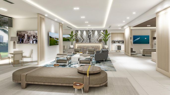 Interior, Living room, Recessed Lighting