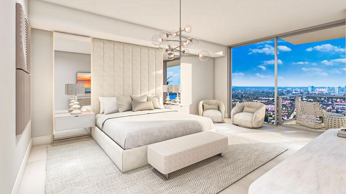 Bedroom, Interior, Pendant Lights