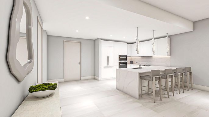 Interior, Kitchen, Pendant Lights, Recessed Lighting