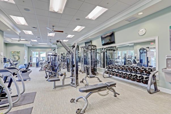 Fitness Equipment, Gym, Interior, Recessed Lighting