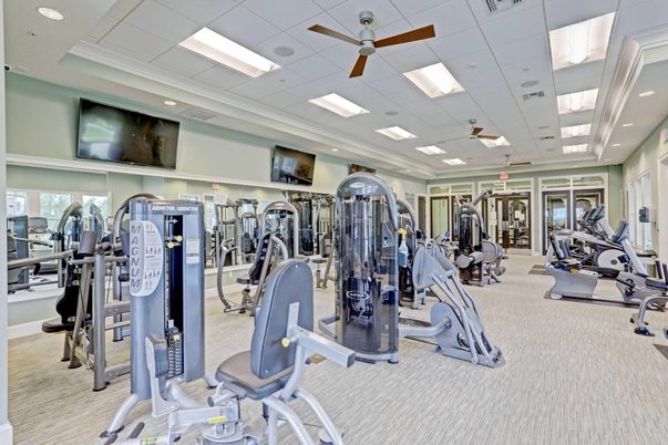 Fitness Equipment, Gym, Interior, Recessed Lighting