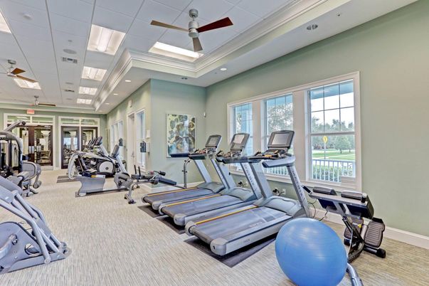 Fitness Equipment, Gym, Interior, Recessed Lighting