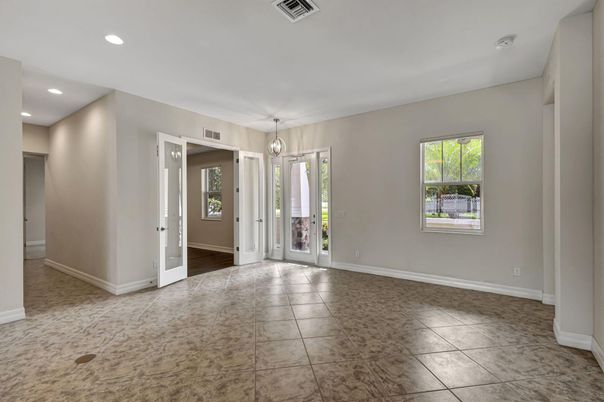Empty room, Interior, Pendant Lights, Recessed Lighting