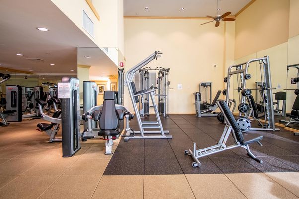 Fitness Equipment, Gym, Interior, Recessed Lighting