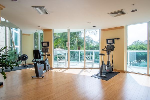 Fitness Equipment, Interior, Wood Texture Flooring