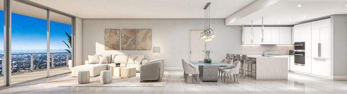 Dining room, Interior, Kitchen, Living room, Pendant Lights, Recessed Lighting, Stainless Steel Appliances, Water