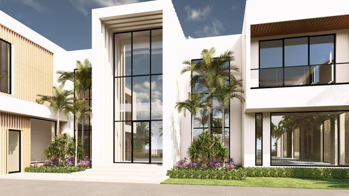 Exterior, Facade, Modern