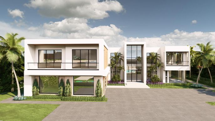 Backyard, Exterior, Facade, Modern