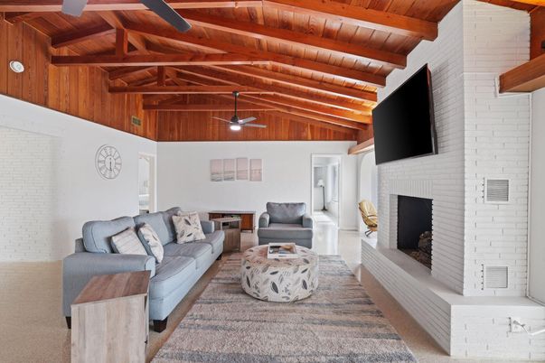 Fireplace, Interior, Living room, Stone Walls, Wooden Beams, Wooden Ceilings