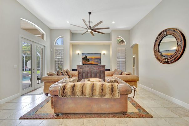 Interior, Living room, Recessed Lighting