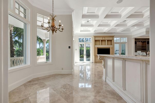 Chandelier, Empty room, Interior