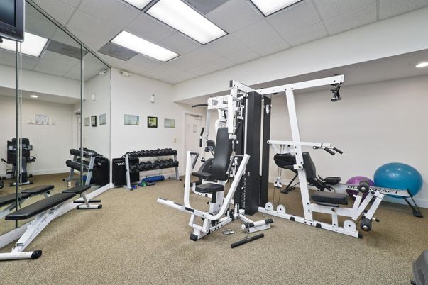 Fitness Equipment, Gym, Interior, Recessed Lighting