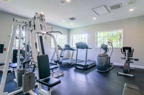 Fitness Equipment, Gym, Interior, Recessed Lighting