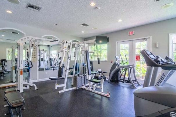 Fitness Equipment, Gym, Interior, Recessed Lighting