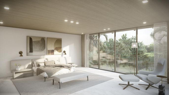 Interior, Living room, Recessed Lighting
