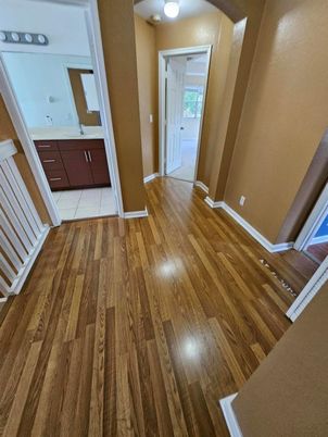 Bathroom, Empty room, Interior, Wood Texture Flooring