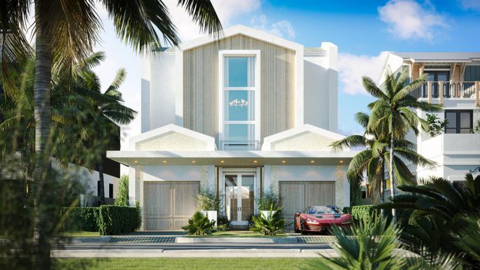 Exterior, Facade, Modern