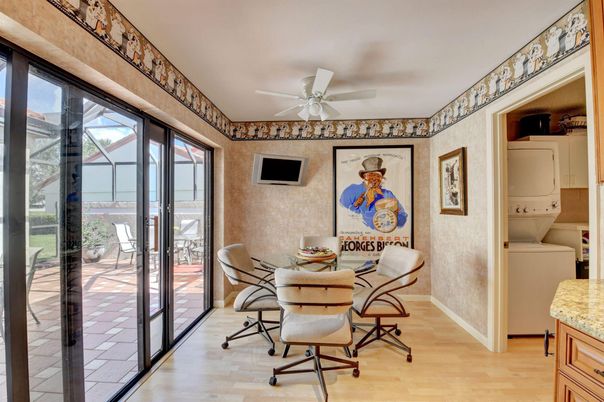 Dining room, Interior, Sun Room, Wood Texture Flooring