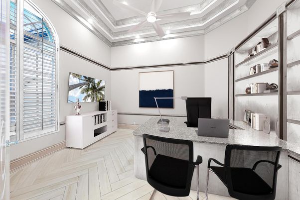 Home Office, Interior, Wood Texture Flooring