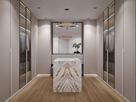 Interior, Pendant Lights, Recessed Lighting, Wood Texture Flooring