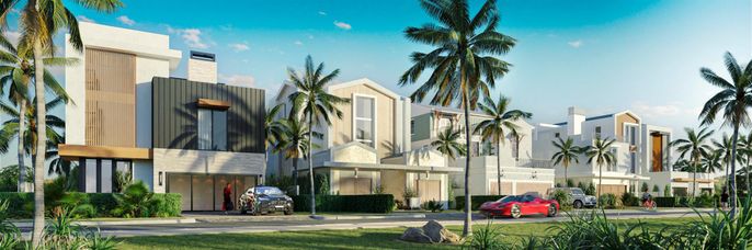 Attached, Exterior, Facade, Modern