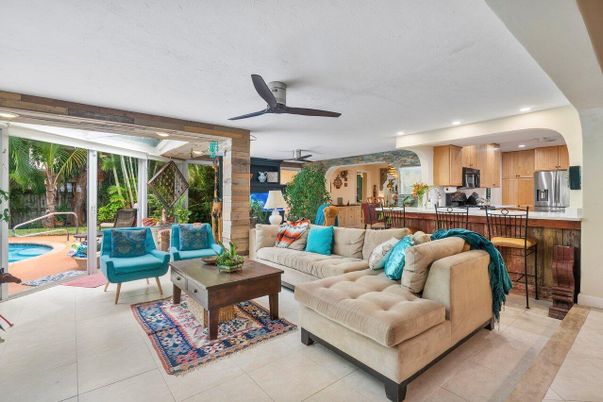 Interior, Kitchen, Living room, Recessed Lighting, Stainless Steel Appliances