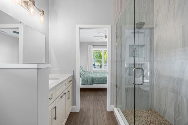 Bathroom, Bedroom, Glass Shower, Interior