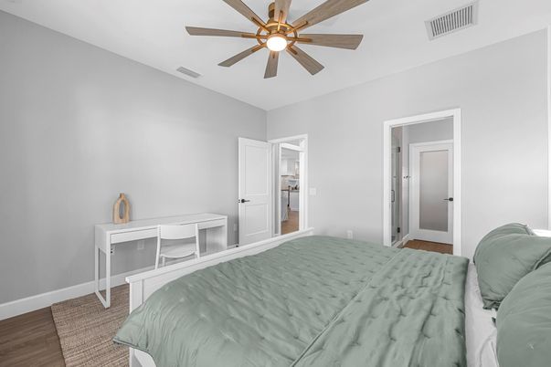Bedroom, Interior, Wood Texture Flooring
