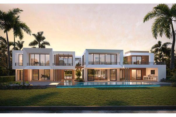 Backyard, Exterior, Facade, Pool, Modern