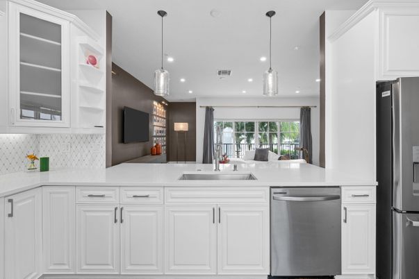 Interior, Kitchen, Pendant Lights, Recessed Lighting, Stainless Steel Appliances