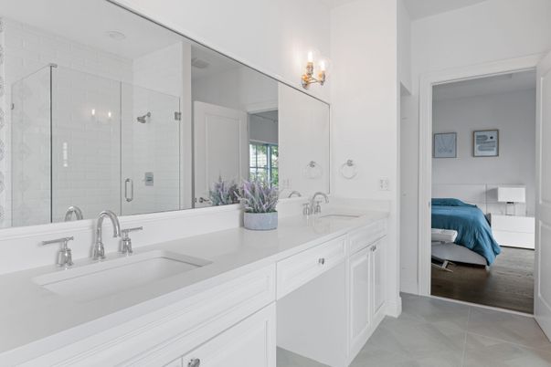 Bathroom, Bedroom, Dual Sink Vanities, Glass Shower, Interior
