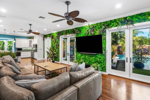 Interior, Kitchen, Living room, Recessed Lighting, Wood Texture Flooring