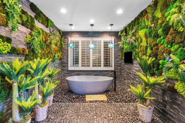 Bathroom, Free Standing Baths, Interior, Recessed Lighting
