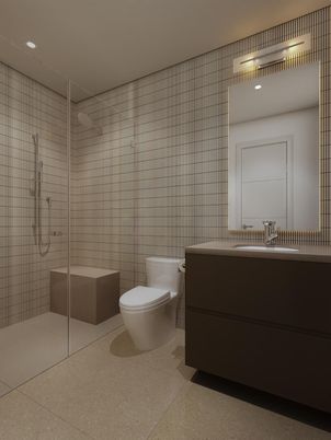 Bathroom, Interior, Recessed Lighting