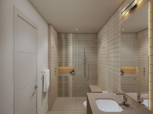 Bathroom, Interior, Recessed Lighting
