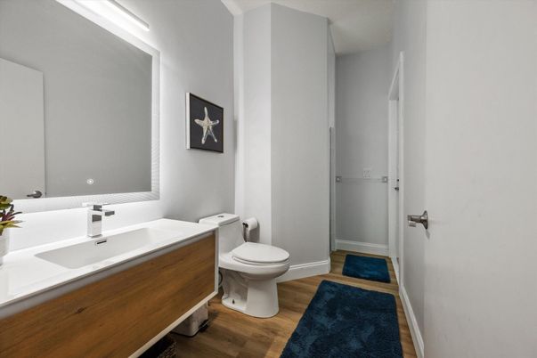 Bathroom, Interior, Wood Texture Flooring
